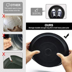 TITE Plant Saucer 14 inch,Heavy Large Planter Durable Thicker Plastic Plant Trays for Indoors and Outdoor,Plant Saucer Drip Trays,Black (14 inch, Black)