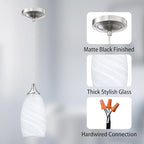 3 Pack 1 Light Indoor Mini Hanging Kitchen Island Pendant Lamps 4.8" Handcrafted Frosted Glass Chandelier Shade Brushed Nickel Finish Bar Dining Room Over Sink