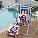 DFXSZ Purple Wine Red Flower Pillow Covers 16x16 Inch Set of 2 Outdoor Throw Pillows Outdoor Waterproof Decor for Living Room Sofa Patio Funiture Garden Floral Polyester Pillow Covers 002T16