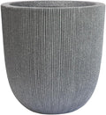 12.4" Tall Round Plastic Planter for Indoor Outdoor Plants, Large Indoor Outdoor Plant Pots with Drainage Hole and Plug, Flower Pots for Plants, Modern Decorative Planter Pots for Home Garden Patio