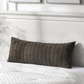 Fancy Homi Dark Brown Long Body Lumbar Decorative Throw Pillow Covers 14x36 Inch for Bed Couch Bedroom Bench, Soft Corduroy Rectangle Solid Pillow Case, Rustic Farmhouse Boho Room Decor
