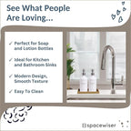 Countertop and Vanity Tray – Small 7.7" Silicone Soap Dispenser Trays, Flexible Bathroom Trays, Dish Soap Holder Kitchen Counter Caddy, Organizer Sink Tray for Soaps Bottles, Sponge, Keys