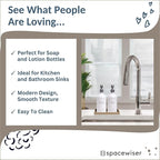Countertop and Vanity Tray - Small 7.7” Silicone Tray for Soap Dispenser Bottles, Bathroom Trays, Kitchen Sink Trays, Sink Caddy Kitchen Sinks Organizer, Soap Dish & Sponge Holder Mat