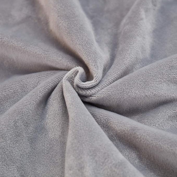 JAUXIO Diamond Pinch Pleated Crystal Velvet Pillowcases 2 Pack Solid Pintuck Throw Cushion Cover for Home Decor Hidden Zipper Closure (Light Grey, King)