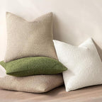 MIULEE Textured Boucle Throw Pillow Cover White Accent Solid Eruo Sham Christmas Pillow Case Decorative Soft Pack of 1 Couch Cushion Chair Sofa Bedroom Livingroom Home Decor,24x24 Inch