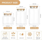 16 oz/480 ml Glass Storage Canister with Airtight Lid, Clear Decorative Container Jar for Coffee, Spice, Candy, Salt, Cookie, Condiment, Pepper, Sugar, Overnight Oats - Small