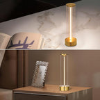 Cordless Portable LED Table Lamp， Rechargeable Battery Operated Desk Lamp with Touch Sensor, Three-Level Dimmable Suitable for Bars/Cafes/Restaurants/Bedrooms/Camping Sites. (Gold)