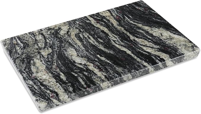 Koville Brazilian Natural Marble Cutting Board for Kitchen, 12x8inch Hand Crafted Marble Slab for Cheese, Charcuterie, Pastry Board - Wedding Gift, House Warming Gift