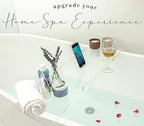 40" Supreme - Clear Acrylic Bathtub Tray Caddy Tub Shelf, Spa Board Luxury Bathroom Bath tub Table, Fits Across Bathtubs, Book, iPad and Wine Glass Holder (Supreme, 40")