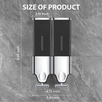 2-in-1 Quadrate Dispensers for The Shower,Shower soap Dispenser,Conditioner Dispenser, Shampoo Dispenser,No Drilled Wall Mounted Distributor,Hotel,Bathroom,Home (Double, Black)