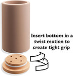 Matani Bamboo Toothbrush Holder Diatomite Tooth Brush Organizer - Storage Stand for Small Bathroom & Counter - Removable Base & Drain Holes, Water-Absorbent & Quick-Drying (Grey)