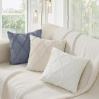 decorUhome Christmas Throw Pillow Covers 12x20 Inch Set of 2, Soft Plush Faux Fur Wool Lumbar Cream White Couch Pillow Covers, Decorative Neutral Pillow Cases for Bed Sofa Living Room Home Decor