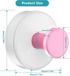 Suction Cup Hooks for Shower,Removable No Drill Towel Hooks,Upgraded 15 lbs Strong Suction hooks for Bathroom Tile,Shower Wall,Glass Door,Kitchen-Loofah,Coat,Stainless Waterproof-White Pink 2 Pcs