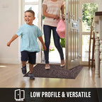 Front Door Mat, Absorbent Dirt Trapping Welcome Door Mat Indoor Outdoor, Non Slip Entry Mat, Indoor Outdoor Door Mats, Fade Resistant, Low Profile Doormat for Entryway, 36×24, Coffee