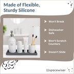 Countertop and Vanity Tray - 2 PC Large 11.7" Silicone Bathroom Trays, Counter Organizer, Dish Soap Sponge Holder Kitchen Sink Tray Organizer, Sink Caddy Toothbrush Key Kitchen Soap Trays