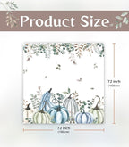 MAMUSE Fall Shower Curtain for Bathroom Stall Cute Decorative Waterproof Unique Design TeenWomen Cortinas de Baño Bathtub 72 x72 Inch, Blue Pumpkins