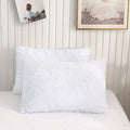 XeGe Faux Fur Throw Pillow Cases, Plush Shaggy Ultra Soft Pillow Covers, Fluffy Crystal Velvet Decorative Pillowcases, Furry Fuzzy Pillow Shams Zipper Closure, Set of 2(King, White)