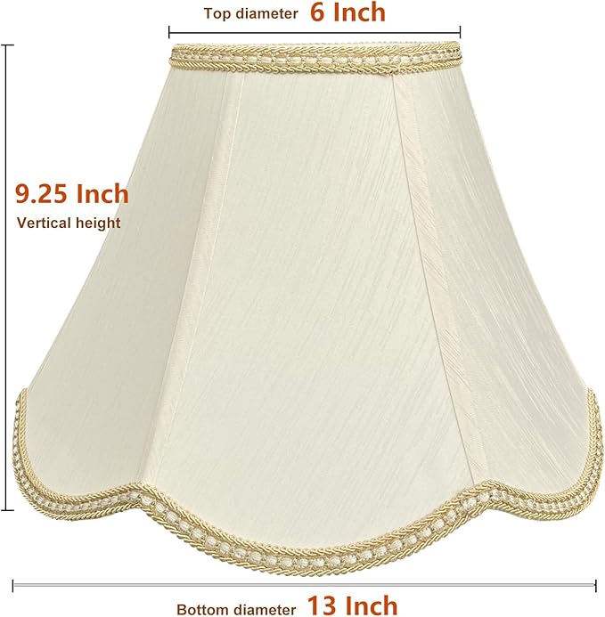 Tootoo Star Brown Large Drum Lamp Shade for Chandeliers Floor Light and Table Lamp,12x16x11" Spider,Fabric Natural Linen Hand Crafted (Beiges)