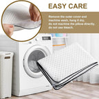 Ivellow Travel Pillow Cooling Camping Pillow for Sleeping Compressible Shredded Memory Foam Pillow Compact Firm Supportive Pillow for Adults Kids Outdoor Backpacking Hiking Essential Gear White S