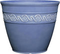 Classic Home and Garden Corinthian Resin Planter Pot - Outdoor & Indoor Plant Pot - Round Planter for Plants & Flowers (13" Slate Blue, Pack of 1)