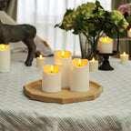 Homemory Rechargeable Flameless Candles, LED Candles, Battery Operated Candles with Remote and Timers, Outdoor Waterproof, Long Lasting, Set of 3