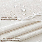 WELTRXE Boho Long Shower Curtain, Modern Farmhouse Shower Curtain Set with Tassels, Rustic Bathroom Decor, Heavy Duty Fabric Water Repellent with Hook, Beige/Cream, 72x78 Inches