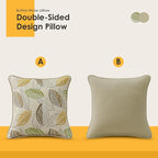 Outdoor Sunbrella Decorative Pillows Pack of 4, 18" x 18" Outdoor Pillow Set for Couch Bed Throw Patio Sofa, Momento Spring