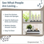 Countertop and Vanity Tray - 11.7" Silicone Bathroom Tray Countertop, Dish Soap Trays for Kitchen Counter, Sink Organizer Caddy Accessories, Toilet Plant Shower Makeup Mat Oil Holder