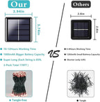 2 Pack 480 LED Solar Chrismas Lights Outdoor, 170 FT Super Long Solar String Lights for Outside with 8 Modes & Memory Function, Waterproof Twinkle Light for Xmas Tree Yard Party Decorations (Red)