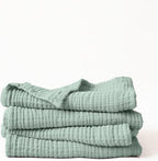 Muslin Hand Towels Pack of 4, Luxury 100% Turkish Cotton Thin Soft Quick-Dry Lint-Free Large Size Bath Hand Bathroom Towel Sets (Sage Green, Pack of 4 Hand Towels)