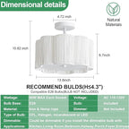 3-Light Woven Snow Plum Blossom Ceiling Light - Boho Handwoven Rattan Bedroom Fixture, 13-14 Inch Natural Fiber Flush Mount for Nursery