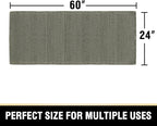 H.VERSAILTEX Waffle Bath Mat Super Absorbent Bathroom Mats Non Slip Bath Rugs for Bathroom Floor Machine Washable Dry Fast Bathroom Rugs for Beside Tub, 24" x 60", Smokey Olive