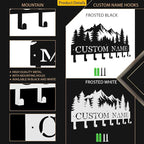 Custom Metal Key Rack Hooks, Personalized Key Holder for Wall, Forest, Mountain Theme Wall Decoration Hooks, Key Hanger Organizer for Living Room, Entryway, Bathroom, Kitchen Decor