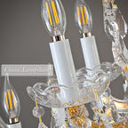Modern Crystal Chandeliers, Gold Candle Chandelier -Luxury Chandelier Lighting Fixtures for Dining Room, Foyer, Staircase Hallway Living Room Entryway, 12 Lights