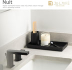 Bathroom Vanity Tray – 12"x5" Black Resin Counter Organizer for Perfume, Soap, Jewelry & Candles – Minimalist Tray for Sink, Dresser, Airbnb, Hotel or Bathroom Decor