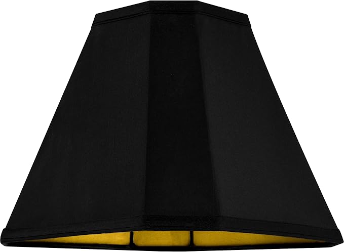 GO&SO Bell Lamp Shades Set of 2 Black Scalloped Lamp Shade, Replacement Lamp Shade For Floor & Table Lamp Shade, 6.5"Top x 13"Bottom x 11.2"Slant Height x 10.5''Vertical Height(Spider), Easy Assembly