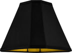 GO&SO Bell Lamp Shades Set of 2 Black Scalloped Lamp Shade, Replacement Lamp Shade For Floor & Table Lamp Shade, 6.5"Top x 13"Bottom x 11.2"Slant Height x 10.5''Vertical Height(Spider), Easy Assembly