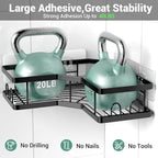 Corner Shower Caddy Bathroom Organizer Adhesive Shower Rack Bathtub Shelves - 3Pack No Drilling Shower Shelf - Rustproof Bath Tub Organizer