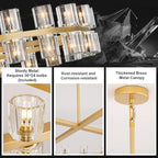 Modern 36" Gold Round Chandelier Light Fixture, K9 Crystal Chandeliers for Dining Room, Living Room, Dining Room Chandeliers Over Table, Chandelier for Bedroom, Foyer, Includes 36XG4 Bulbs