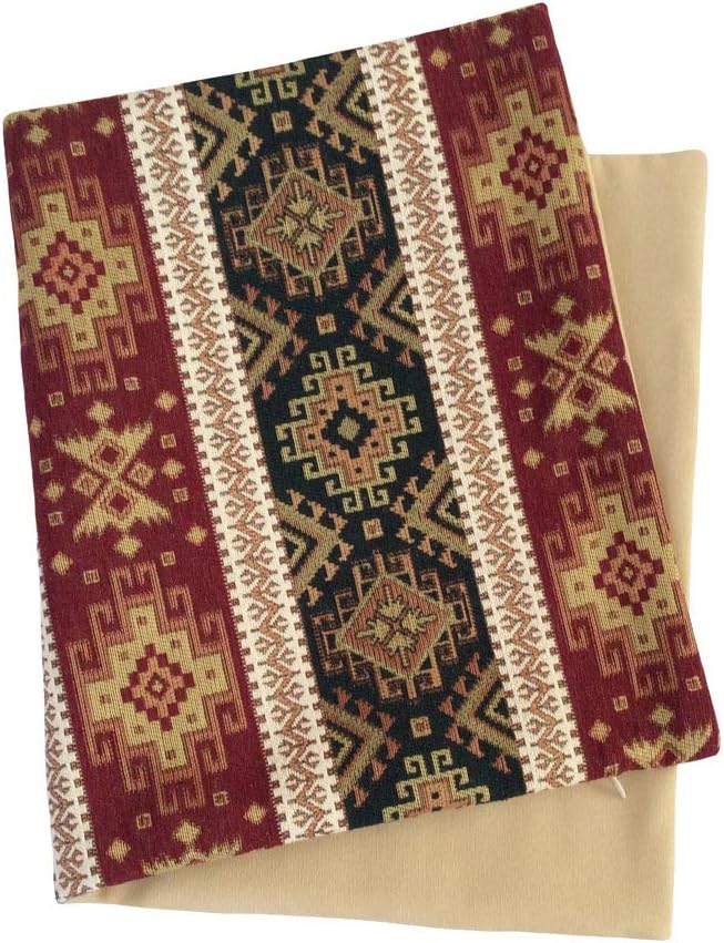 Kilim Throw Pillow Covers Burgundy Red and Green - 14 x 24 Inches Decorative Lumbar Pillows, Boho Room Decor for Couch, Bohemian Outdoor Case for Farmhouse, Southwestern Shams, Sofa