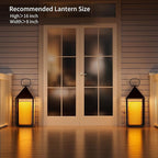 Outdoor Flameless Candles Waterproof: 6" x 12" Extra Large LED Battery Operated Flickering Pillar Candles with Timer Remote Control Fake Plastic Tall Electric Candles for Porch Lanterns, Set of 2