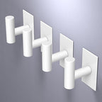 VAEHOLD Wall Towel Hooks, Heavy Duty Sticky Holder Waterproof Towel Hooks for Hanging Coat, Clothes, Closet Hook Wall Mount for Kitchen (White, 4 Pack)