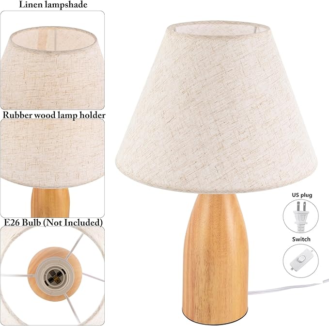 Eapmic Table Lamp,Bedside End Table Lamp Modern Nightstand Desk Lamp Geometric Lamp with Shade for Living Bedroom Office(Modern,Style 3)