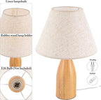 Eapmic Table Lamp,Bedside End Table Lamp Modern Nightstand Desk Lamp Geometric Lamp with Shade for Living Bedroom Office(Modern,Style 3)