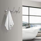 TUNNY Towel Hook Bathroom-2 Pack Brushed Nickel Double Robe/Towel Hook Wall Mounted Hook for Bathroom Bedroom Kitchen