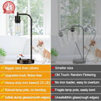 Set of 2 Industrial Table Lamps with USB Port, Rustic Black Fully Stepless Dimmable Bedside Lamps for bedrooms, Nightstand Desk Lamps with Clear Glass Shade for Reading Living Room Office 2 LED Bulb