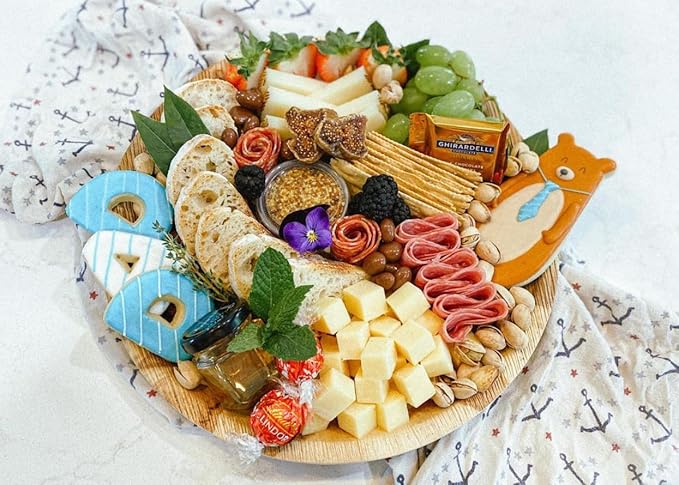 Disposable Palm Leaf 15" Round Trays (10 pieces) Bamboo Like Serving Platters, Disposable Boards, Eco-Friendly Dinnerware For Weddings, Catering, Events