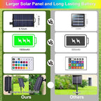 XEWEA Solar String Lights Outdoor, 16Colors 66LED 39Ft Waterproof Outdoor String Lights with 20Modes Remote for Garden Home Party Christmas Halloween Decorations