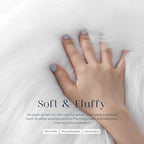 Phantoscope Pack of 2 Faux Fur Solid Throw Decorative Pillow Cover Cushion Covers Luxury Soft Decorative Pillowcase Fuzzy Pillow Covers for Bed/Couch,White 24 x 24 Inches