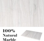 Natural Marble Cutting Boards for Kitchen - 12" x 8" Multi-Purpose Pastry Marble Tray Cheese Board Marble Slab for Counter, Bathroom Perfume Tray Jewelry Candle Plate (Nestos)